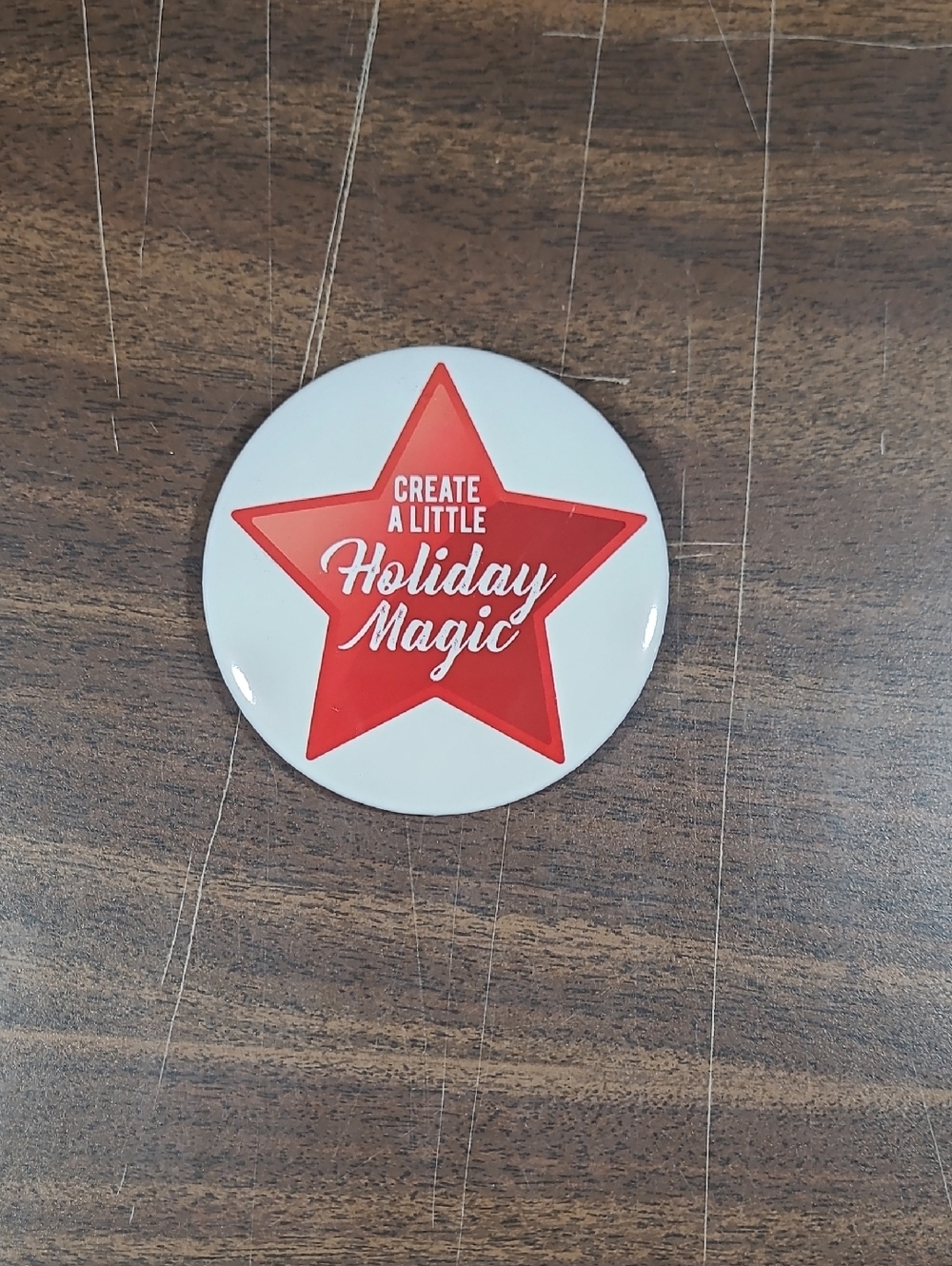 Holiday Magic Red Star Decorative Button - Create a Little Holiday Magic